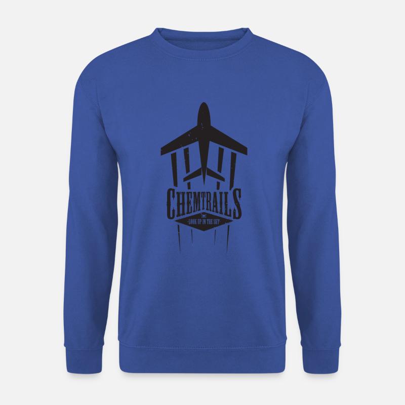 Look Up In The Sky - Chemtrails - Unisex Pullover - Royalblau