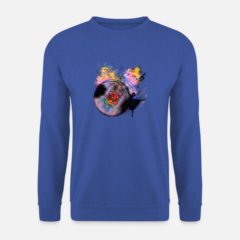 Musik Schallplatte Vinyl Art Design - Unisex Pullover - Royalblau