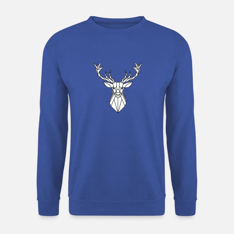 Schlichtes Hirschkopf Design - Unisex Pullover - Royalblau