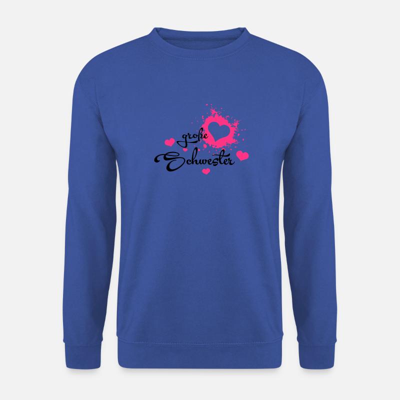 Große Schwester mit Herzchen - Unisex Pullover - Royalblau