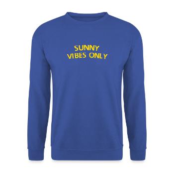 Nur sonnige Vibes - Unisex Pullover - Royalblau - Vorne - Alina (178cm) & Michal (187cm)