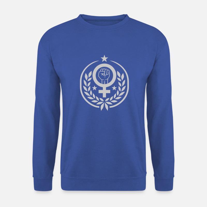 Wappen Symbol Frauenrechte Faust - Unisex Pullover - Royalblau