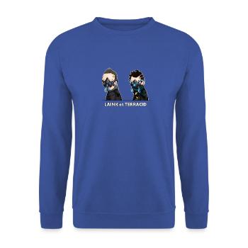 Laink et Terracid: le duo de choc - Sweat-shirt Unisexe - bleu royal - Devant - Alina (178cm) & Michal (187cm)