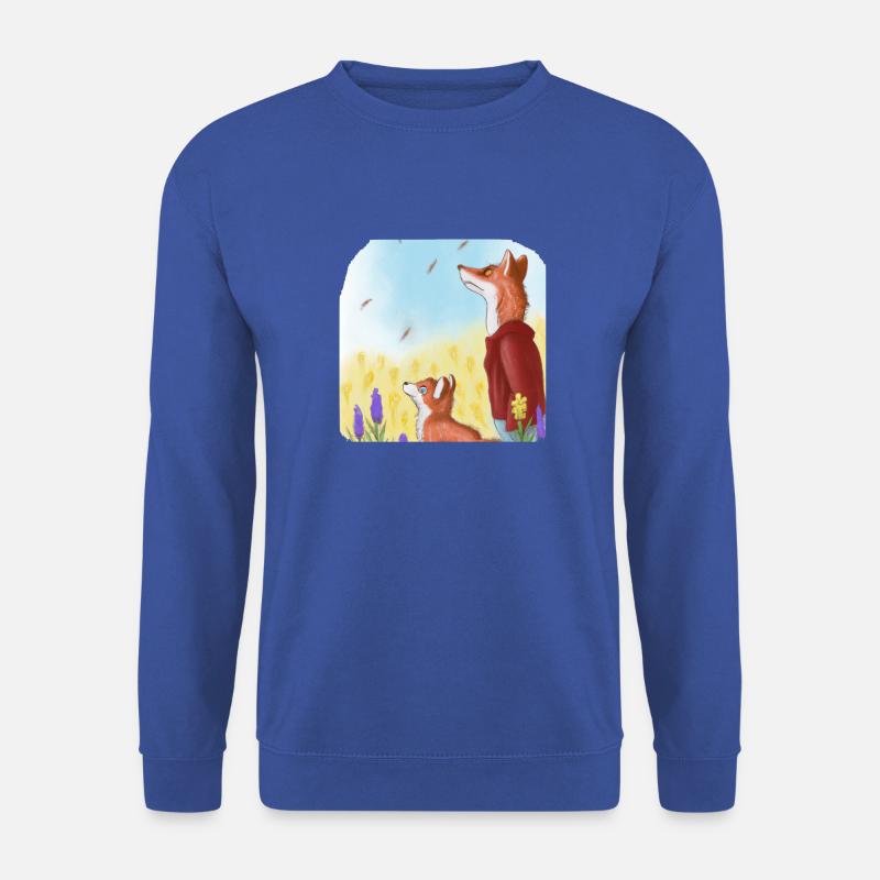 Vater Fuchs und Sohn Fuchs - Unisex Pullover - Royalblau