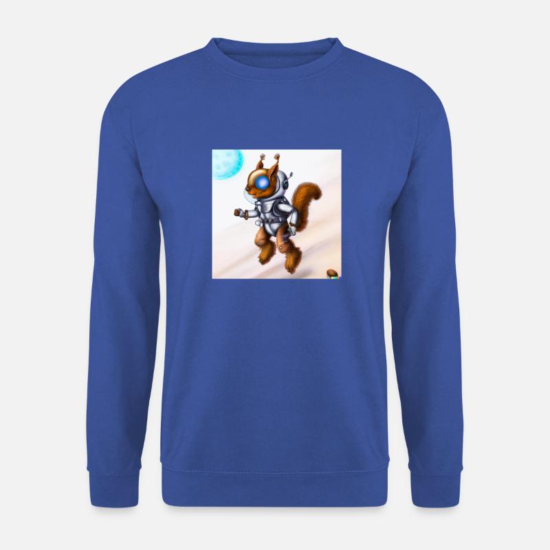 Space Squirrel - Walk Me to the Moon - Unisex Pullover - Royalblau
