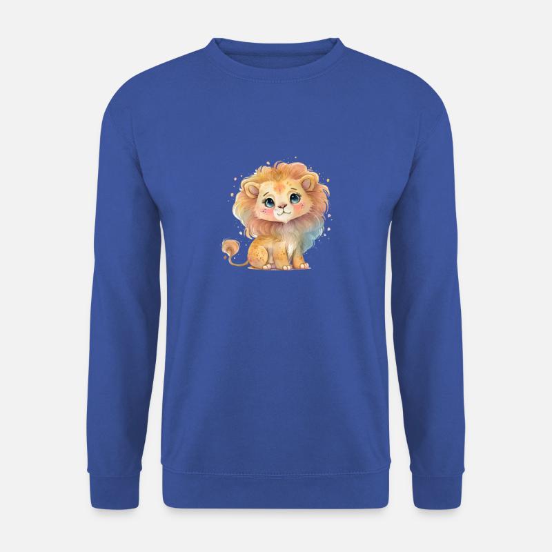 Löwe Aquarell Regenbogen - Unisex Pullover - Royalblau