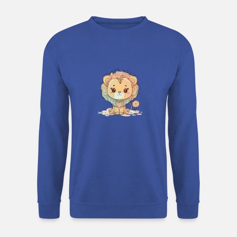 Löwe Pastell Putzig Regenbogen - Unisex Pullover - Royalblau