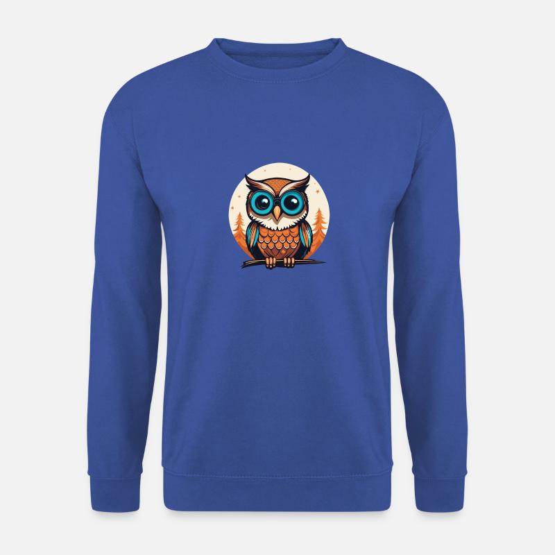 Eule Weihnachten Zeichnung - Unisex Pullover - Royalblau
