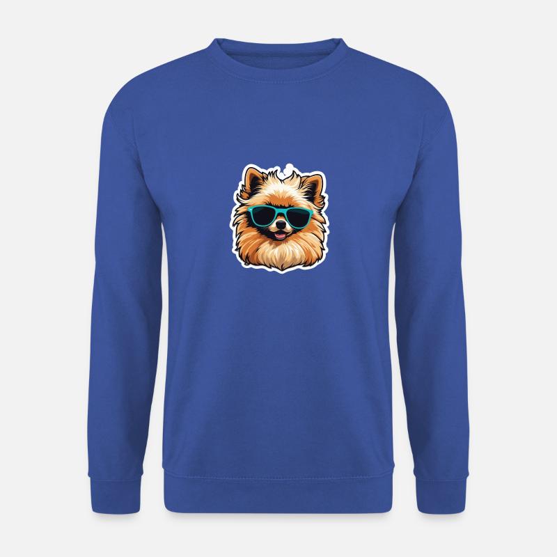 Zwergspitz Zeichnung - Unisex Pullover - Royalblau