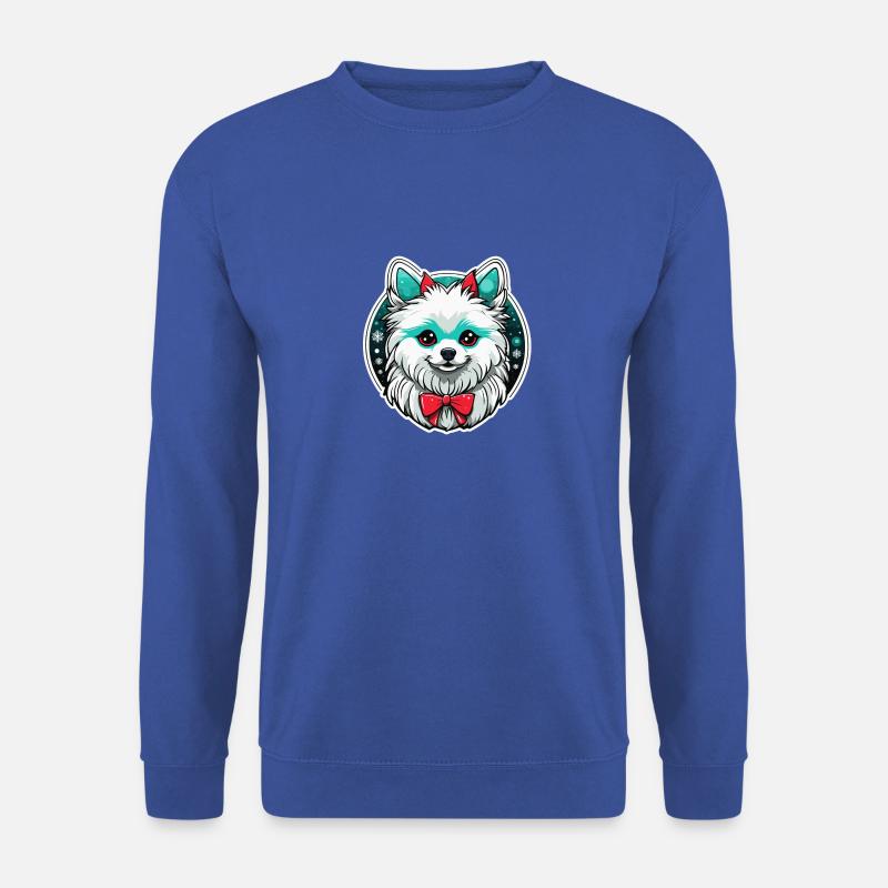 Zwergspitz Weihnachten Illustration - Unisex Pullover - Royalblau