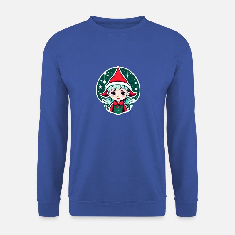 Elfe Weihnachten Illustration - Unisex Pullover - Royalblau