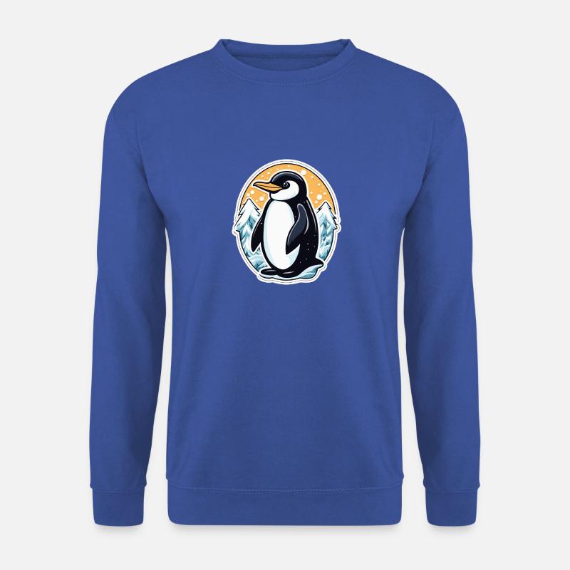 Pinguin Weihnachten Illustration - Unisex Pullover - Royalblau