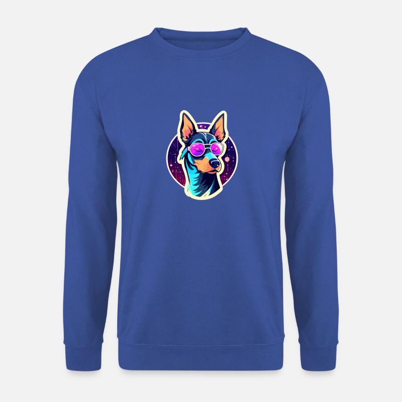 Dobermann Hund Zeichnung - Unisex Pullover - Royalblau