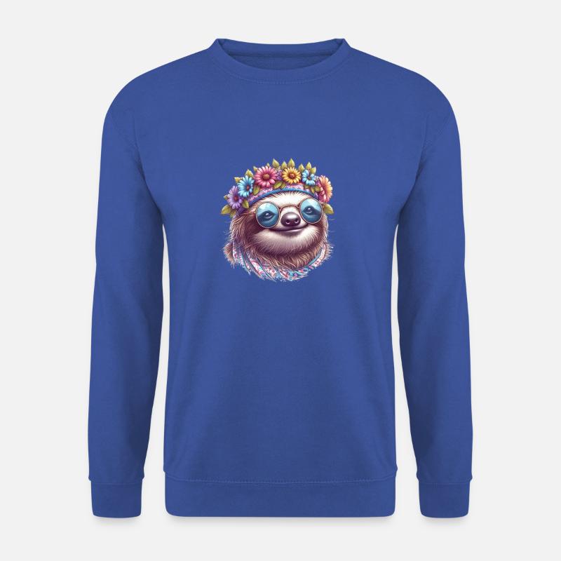 Faultier Hippie - Unisex Pullover - Royalblau