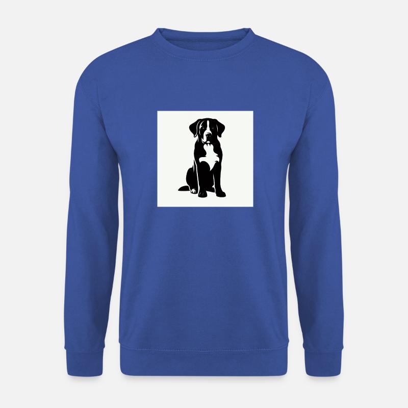 Schwarze Silhouette - Unisex Pullover - Royalblau