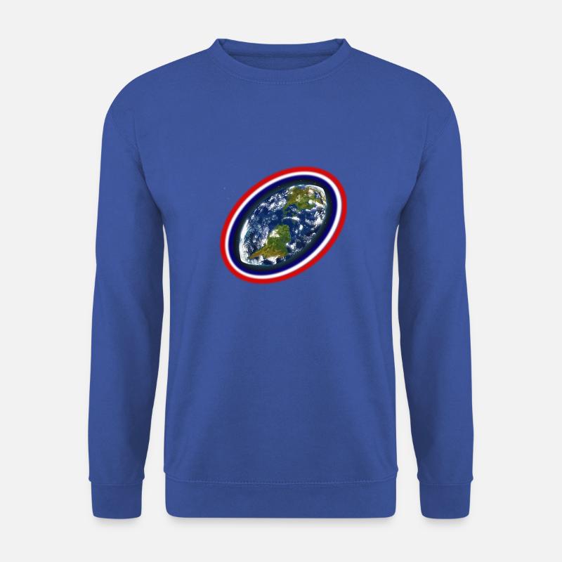 Rugby Erde blau weiß rot - Unisex Pullover - Royalblau