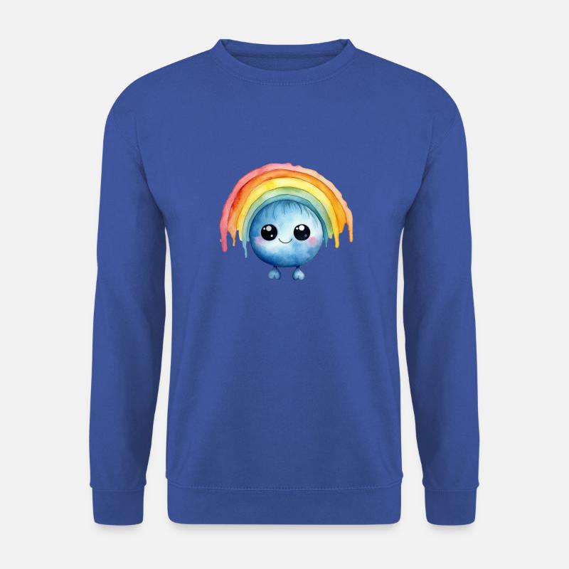 Regenbogen Wasserfarben Zeichnung - Unisex Pullover - Royalblau