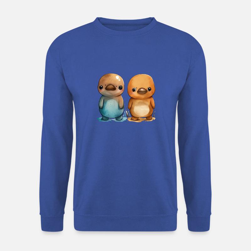 Schnabeltier Paar Aquarell - Unisex Pullover - Royalblau