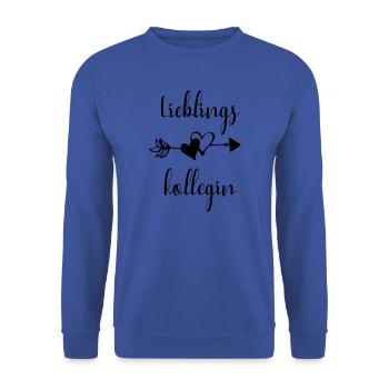 Lieblingskollegin Kollegin Team Spruch Geschenk - Unisex Pullover - Royalblau - Vorne - Alina (178cm) & Michal (187cm)
