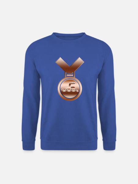 Bronze Swimming Award Medaille - Unisex Pullover - Royalblau