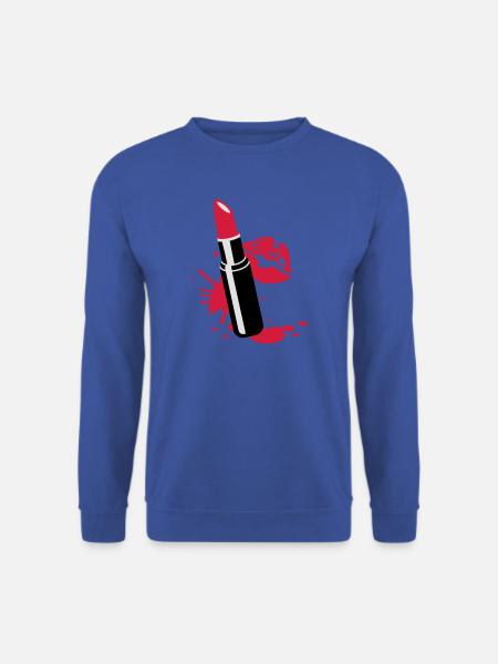 Lippenstift mit Kussmund - Unisex Pullover - Royalblau