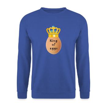 König der Eier Krone - Unisex Pullover - Royalblau - Vorne - Alina (178cm) & Michal (187cm)