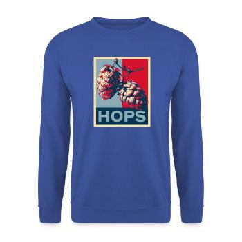 Beer Hops Beer Brewing Craft Beer Obama Hope Hops - Unisex Sweatshirt - royal blue - Front - Alina (178cm) & Michal (187cm)