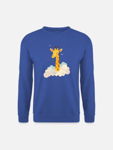 Gentle giraffe above the clouds – Dreamlike motif - Unisex Sweatshirt - royal blue