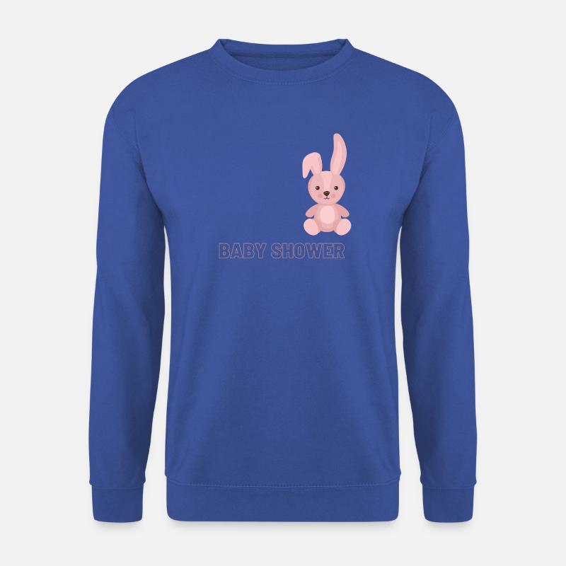 Shower de bébé avec motif de lapin rose - Sweat-shirt Unisexe - bleu royal