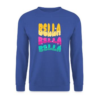 Bella - Unisex Pullover - Royalblau - Vorne - Alina (178cm) & Michal (187cm)