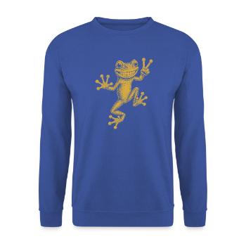 Laubfrosch - Unisex Pullover - Royalblau - Vorne - Alina (178cm) & Michal (187cm)