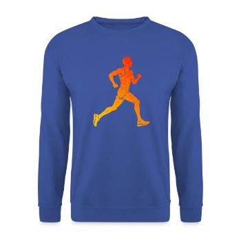 Marathonlaufen Geschenkidee für ein Marathonläufer - Unisex Pullover - Royalblau - Vorne - Alina (178cm) & Michal (187cm)