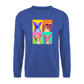 Hunde Chihuahua Hund - Unisex Pullover - Royalblau - Vorne - Alina (178cm) & Michal (187cm)