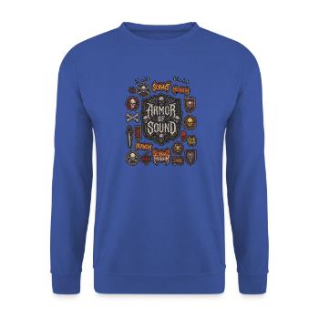 Armor of Sound Patch - Unisex Pullover - Royalblau - Vorne - Alina (178cm) & Michal (187cm)