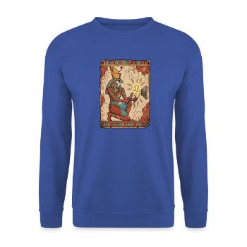 Elektriker verkabelt das Anch Symbol - Unisex Pullover - Royalblau - Vorne - Alina (178cm) & Michal (187cm)