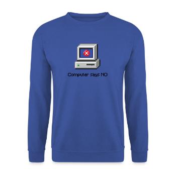 Computer sagt nein - Unisex Pullover - Royalblau - Vorne - Alina (178cm) & Michal (187cm)