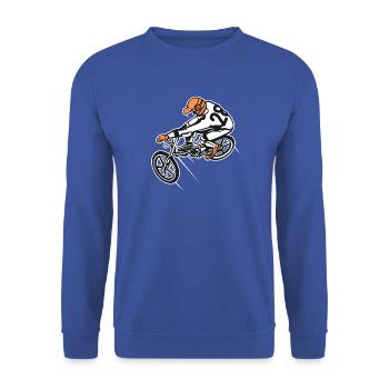 BMX Bicycle / Bike 01_Three-colored - Unisex Sweatshirt - royal blue - Front - Alina (178cm) & Michal (187cm)
