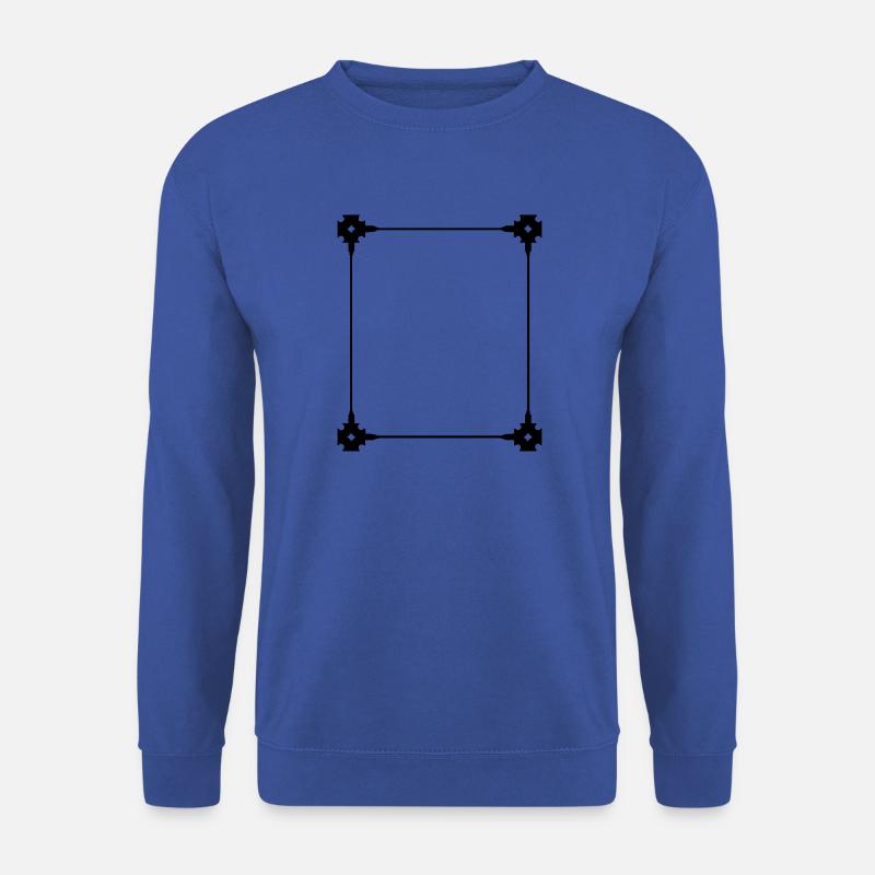 Cadre avec croix - Sweat-shirt Unisexe - bleu royal