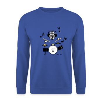 Momies Drummer / Mummy drummer (3c) - Sweat-shirt Unisexe - bleu royal - Devant - Alina (178cm) & Michal (187cm)