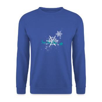 Weihnachten - Unisex Pullover - Royalblau - Vorne - Alina (178cm) & Michal (187cm)