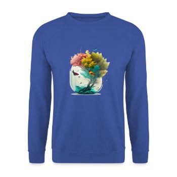 The miniature forest - Unisex Sweatshirt - royal blue - Front - Alina (178cm) & Michal (187cm)