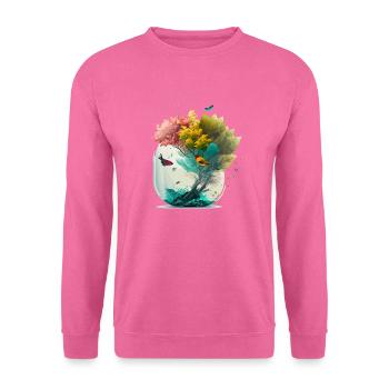 La forêt miniature - Sweat-shirt Unisexe - rose - Devant