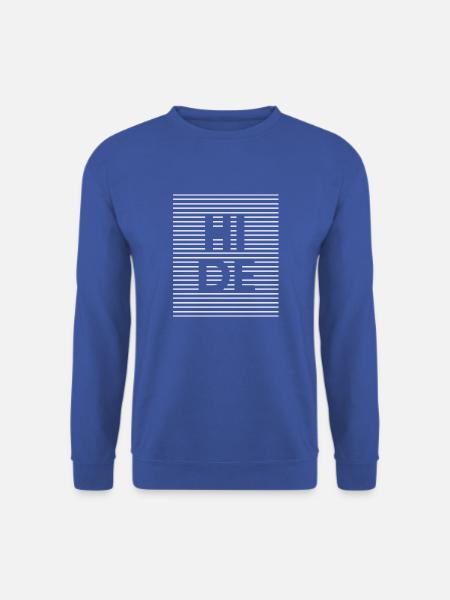 Optische Täuschung Strichzeichnungen: HIDE Design - Unisex Pullover - Royalblau