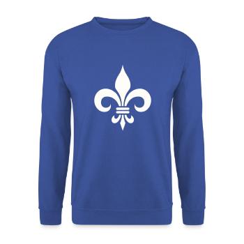 French lily Logo - Unisex Sweatshirt - royal blue - Front - Alina (178cm) & Michal (187cm)