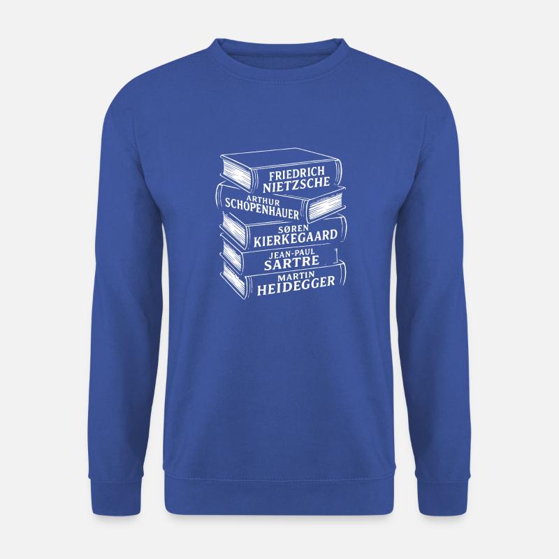 Existenzialistische Philosophiebücher - Unisex Pullover - Royalblau