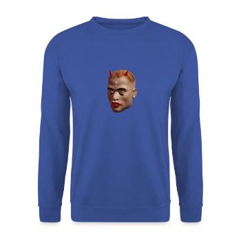 devil - Unisex Sweatshirt - royal blue - Front - Alina (178cm) & Michal (187cm)