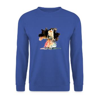 Princess Watercolors Gorgeous - Unisex Sweatshirt - royal blue - Front - Alina (178cm) & Michal (187cm)