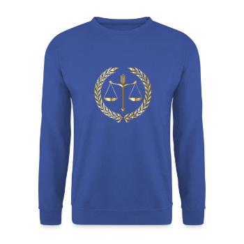 rechtsanwalt anwalt lawyer judge richter law justi - Unisex Pullover - Royalblau - Vorne - Alina (178cm) & Michal (187cm)