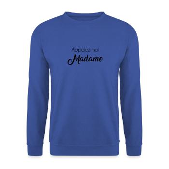 call me madam - Unisex Sweatshirt - royal blue - Front - Alina (178cm) & Michal (187cm)