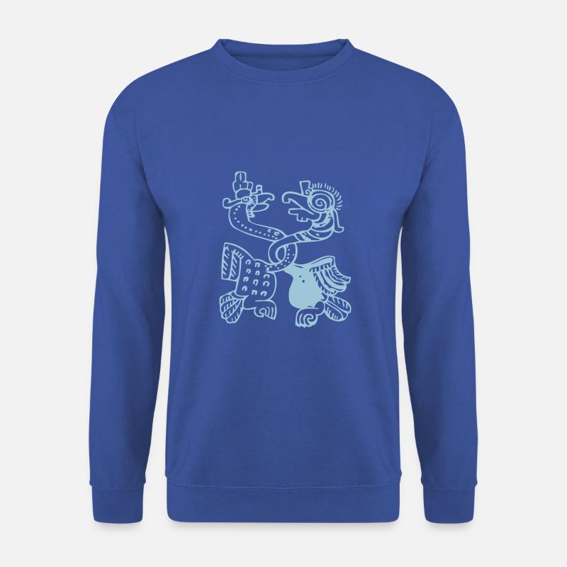 Maya Bird Symbols - Mayan script - Mayan glyphs - Unisex Pullover - Royalblau
